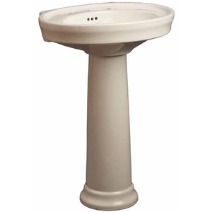 MIRBR350AWH/MIRBR358AWH Boca Raton Pedestal Bathroom Sink - White MIRBR350AWH/MIRBR358AWH Boca Raton Pedestal Bathroom Sink - White