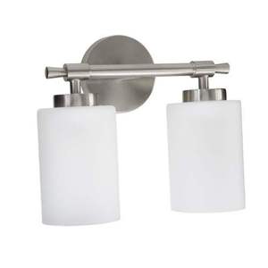 MIRMLED2LGTBN Edenton 2 Bulb Bathroom Lighting - Brushed Nickel MIRMLED2LGTBN Edenton 2 Bulb Bathroom Lighting - Brushed Nickel
