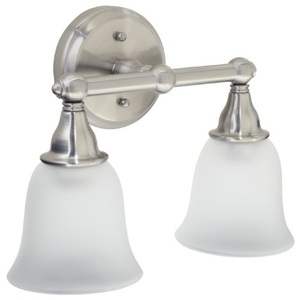 MIRSA2LGTBN St Augustine 2 Bulb Bathroom Lighting - Brushed Nickel MIRSA2LGTBN St Augustine 2 Bulb Bathroom Lighting - Brushed Nickel