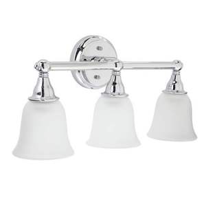 MIRSA3LGTCP St. Augustine 3 Bulb Bathroom Lighting - Polished Chrome MIRSA3LGTCP St. Augustine 3 Bulb Bathroom Lighting - Polished Chrome