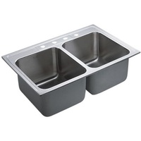 Double Bowl Kitchen Sink 33 x 22 x 11 Double Bowl Kitchen Sink 33 x 22 x 11