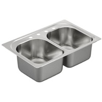 Double Bowl Kitchen Sink 33 x 22 Double Bowl Kitchen Sink 33 x 22