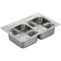 Double Bowl Kitchen Sink 33 x 22 Double Bowl Kitchen Sink 33 x 22