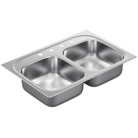 Double Bowl Kitchen Sink 33 x 22 Double Bowl Kitchen Sink 33 x 22