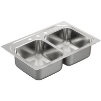 Double Bowl Kitchen Sink 33 x 22 Double Bowl Kitchen Sink 33 x 22