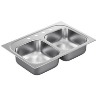 Double Bowl Kitchen Sink 33 x 22 Double Bowl Kitchen Sink 33 x 22
