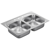 Double Bowl Kitchen Sink 33 x 22 Double Bowl Kitchen Sink 33 x 22