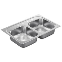 Double Bowl Kitchen Sink 33 x 22 Double Bowl Kitchen Sink 33 x 22