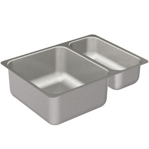 M22239 Camelot Stainless Steel Undermount - Double Bowl Kitchen Sink - Stainless M22239 Camelot Stainless Steel Undermount - Double Bowl Kitchen Sink - Stainless