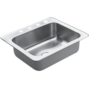 M22869 Excalibur Stainless Steel Single Bowl Kitchen Sink - Stainless M22869 Excalibur Stainless Steel Single Bowl Kitchen Sink - Stainless