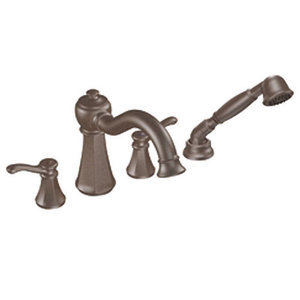 MT934ORB/M9796 Vestige Deck Mount With Handshower Tub Faucet - Oil Rubbed Bronze MT934ORB/M9796 Vestige Deck Mount With Handshower Tub Faucet - Oil Rubbed Bronze