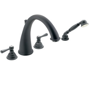 MT922WR/M9796 Kingsley Deck Mount With Handshower Tub Faucet - Wrought Iron MT922WR/M9796 Kingsley Deck Mount With Handshower Tub Faucet - Wrought Iron