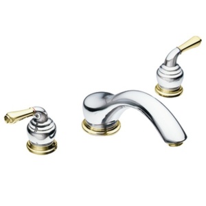MT951CP/M4796 Monticello Deck Mount Tub Faucet - Chrome/Polished Brass MT951CP/M4796 Monticello Deck Mount Tub Faucet - Chrome/Polished Brass
