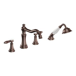 MTS21104ORB/M9796 Weymouth Deck Mount With Handshower Tub Faucet - Oil Rubbed Bronze MTS21104ORB/M9796 Weymouth Deck Mount With Handshower Tub Faucet - Oil Rubbed Bronze