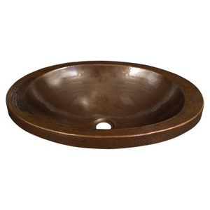 NCPS243 Hibiscus Vessel Style Bathroom Sink - Antique Copper NCPS243 Hibiscus Vessel Style Bathroom Sink - Antique Copper