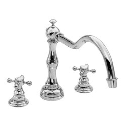 NB3-936/15A/NB1-502 Chesterfield Deck Mount Tub Faucet - Antique Nickel NB3-936/15A/NB1-502 Chesterfield Deck Mount Tub Faucet - Antique Nickel