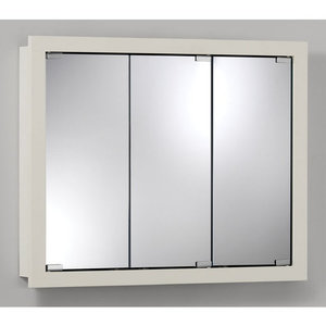 R740957 Framed Tri-view Medicine Cabinet - Classic White R740957 Framed Tri-view Medicine Cabinet - Classic White