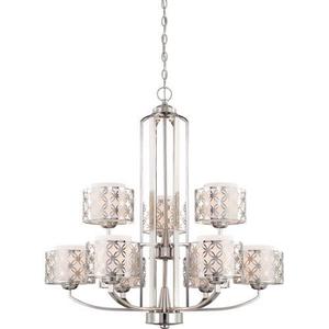 N604669 Margaux Large Foyer Chandelier Chandelier - Polished Nickel N604669 Margaux Large Foyer Chandelier Chandelier - Polished Nickel