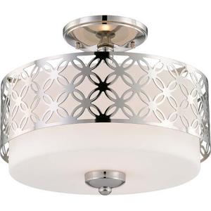N604672 Margaux Semi Flush Mount Ceiling Light - Polished Nickel N604672 Margaux Semi Flush Mount Ceiling Light - Polished Nickel