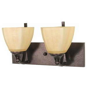 N60060 Normandy 2 Bulb Bathroom Lighting - Copper Bronze N60060 Normandy 2 Bulb Bathroom Lighting - Copper Bronze