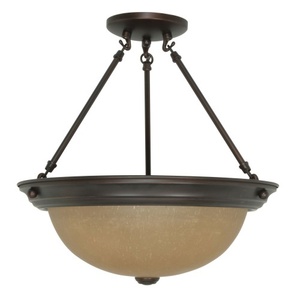 N601261 Semi Flush Mount Ceiling Light - Mahogany Bronze / Champagne N601261 Semi Flush Mount Ceiling Light - Mahogany Bronze / Champagne
