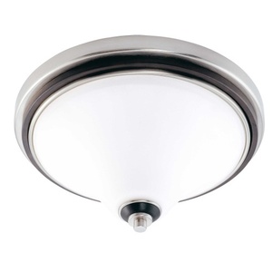 N601745 Keen Flush Mount Ceiling Light - Brushed Nickel With Ebony Wood N601745 Keen Flush Mount Ceiling Light - Brushed Nickel With Ebony Wood
