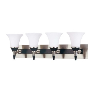 N601754 Keen 4 or More Bulb Bathroom Lighting - Brushed Nickel With Ebony Wood N601754 Keen 4 or More Bulb Bathroom Lighting - Brushed Nickel With Ebony Wood