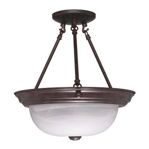 N60209 Semi Flush Mount Ceiling Light - Old Bronze / Alabaster N60209 Semi Flush Mount Ceiling Light - Old Bronze / Alabaster