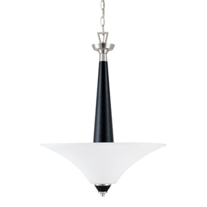 N602462 Keen Up Light Pendant Light - Brushed Nickel with Ebony Wood N602462 Keen Up Light Pendant Light - Brushed Nickel with Ebony Wood