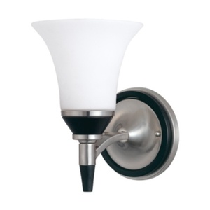 N602464 Keen 1 Bulb Wall Sconce - Nickel & Black N602464 Keen 1 Bulb Wall Sconce - Nickel & Black
