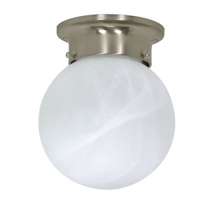 N60257 Flush Mount Ceiling Light - Brushed Nickel / Alabaster N60257 Flush Mount Ceiling Light - Brushed Nickel / Alabaster