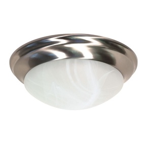 N60284 Flush Mount Ceiling Light - Brushed Nickel / Alabaster N60284 Flush Mount Ceiling Light - Brushed Nickel / Alabaster