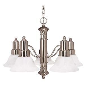 N603182 Gotham Mid Sized Chandelier Chandelier - Brushed Nickel / Alabaster N603182 Gotham Mid Sized Chandelier Chandelier - Brushed Nickel / Alabaster
