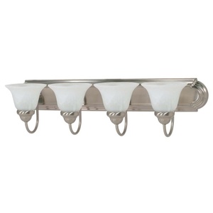 N603211 Ballerina 4 or More Bulb Bathroom Lighting - Brushed Nickel / Alabaster N603211 Ballerina 4 or More Bulb Bathroom Lighting - Brushed Nickel / Alabaster
