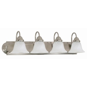 N60322 Ballerina 4 or More Bulb Bathroom Lighting - Brushed Nickel / Alabaster N60322 Ballerina 4 or More Bulb Bathroom Lighting - Brushed Nickel / Alabaster