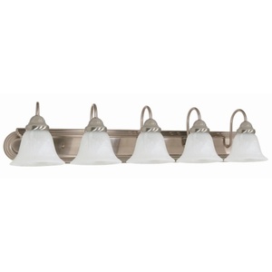 N60323 Ballerina 4 or More Bulb Bathroom Lighting - Brushed Nickel / Alabaster N60323 Ballerina 4 or More Bulb Bathroom Lighting - Brushed Nickel / Alabaster