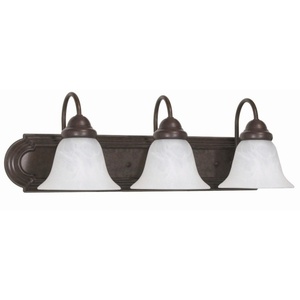 N60325 Ballerina 3 Bulb Bathroom Lighting - Old Bronze / Alabaster N60325 Ballerina 3 Bulb Bathroom Lighting - Old Bronze / Alabaster