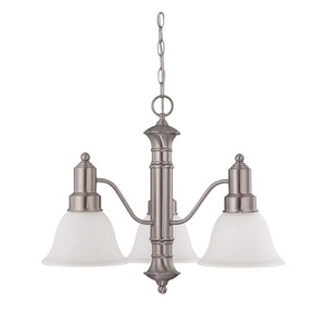 N603293 Gotham Mini Chandelier - Brushed Nickel / Frosted N603293 Gotham Mini Chandelier - Brushed Nickel / Frosted