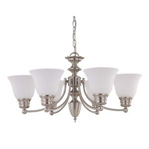 N603305 Empire Mid Sized Chandelier Chandelier - Brushed Nickel / Frosted N603305 Empire Mid Sized Chandelier Chandelier - Brushed Nickel / Frosted