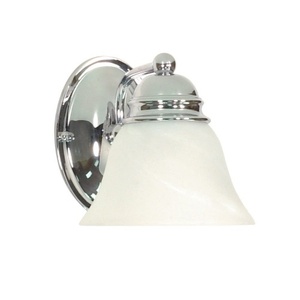 N60336 Empire 1 Bulb Wall Sconce - Polished Chrome / Alabaster N60336 Empire 1 Bulb Wall Sconce - Polished Chrome / Alabaster