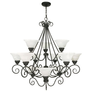 N60377 Castillo Large Foyer Chandelier Chandelier - Textured Black N60377 Castillo Large Foyer Chandelier Chandelier - Textured Black