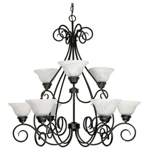 N60379 Castillo Mid Sized Chandelier Chandelier - Textured Black N60379 Castillo Mid Sized Chandelier Chandelier - Textured Black