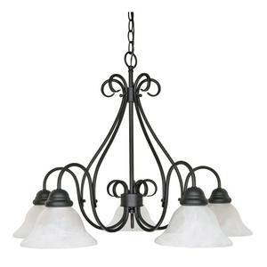 N60381 Castillo Mid Sized Chandelier Chandelier - Textured Black N60381 Castillo Mid Sized Chandelier Chandelier - Textured Black
