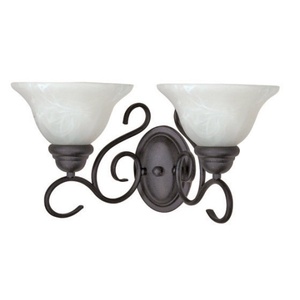 N60388 Castillo 2 Bulb Bathroom Lighting - Textured Black N60388 Castillo 2 Bulb Bathroom Lighting - Textured Black