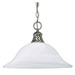N60390 Down Light Pendant Light - Brushed Nickel / Alabaster N60390 Down Light Pendant Light - Brushed Nickel / Alabaster