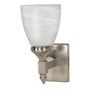 Brushed Nickel Bathroom Sconces n60466 triumph 1 bulb wall sconce - brushed nickel at Brushed Nickel Bathroom Sconces n60466 triumph 1 bulb wall sconce - brushed nickel at