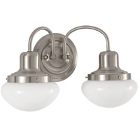 Bathroom Lighting (2 Bulbs) 14-3/4" Width Bathroom Lighting (2 Bulbs) 14-3/4" Width