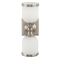 Bathroom Lighting (2 Bulbs) 13-5/8" Width Bathroom Lighting (2 Bulbs) 13-5/8" Width