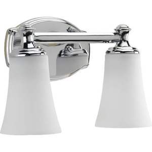 PP297115 Devon 2 Bulb Bathroom Lighting - Chrome PP297115 Devon 2 Bulb Bathroom Lighting - Chrome