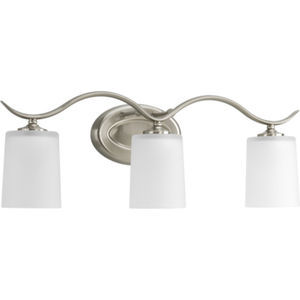PP202009 Inspire 3 Bulb Bathroom Lighting - Brushed Nickel PP202009 Inspire 3 Bulb Bathroom Lighting - Brushed Nickel